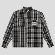 Pass~Port Yearbook Logo Workers Flannel - Black