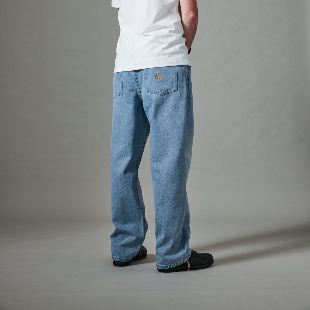 Pass~Port Workers Club Jean Pant - Faded Washed Light Indigo