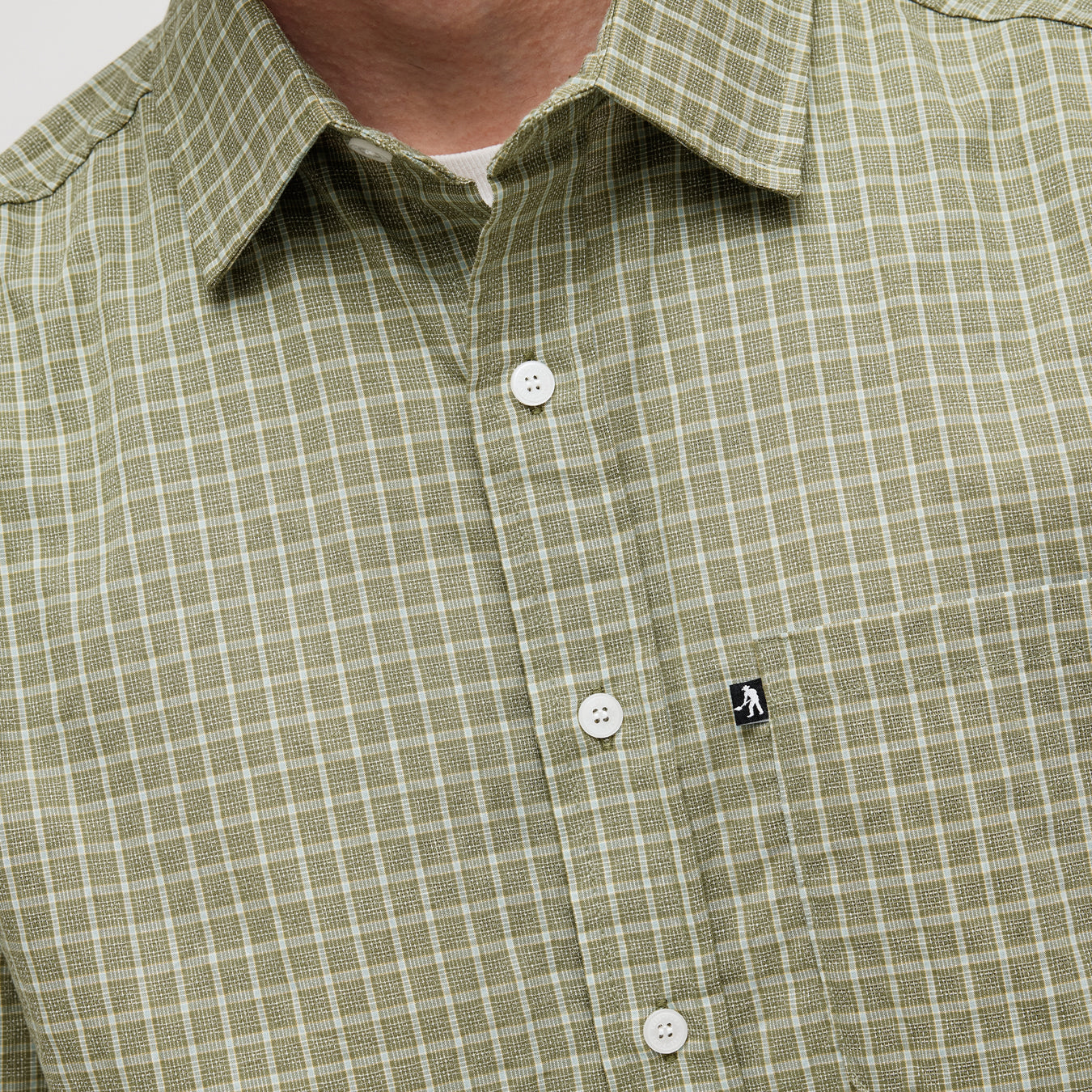 Pass~Port Workers Check Short Sleeve Shirt - Sage
