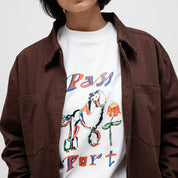 Pass~Port Poodle Organic Tee - White