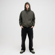 Pass~Port Solid Workers Zip Hood - Dark Elm