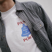 Pass~Port Workers Check Long Sleeve Shirt - Grey