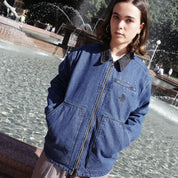 Pass~Port Solid Denim Packers Jacket - Dark Indigo