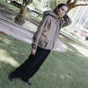 Pass~Port Solid Workers Zip Hood - Khaki