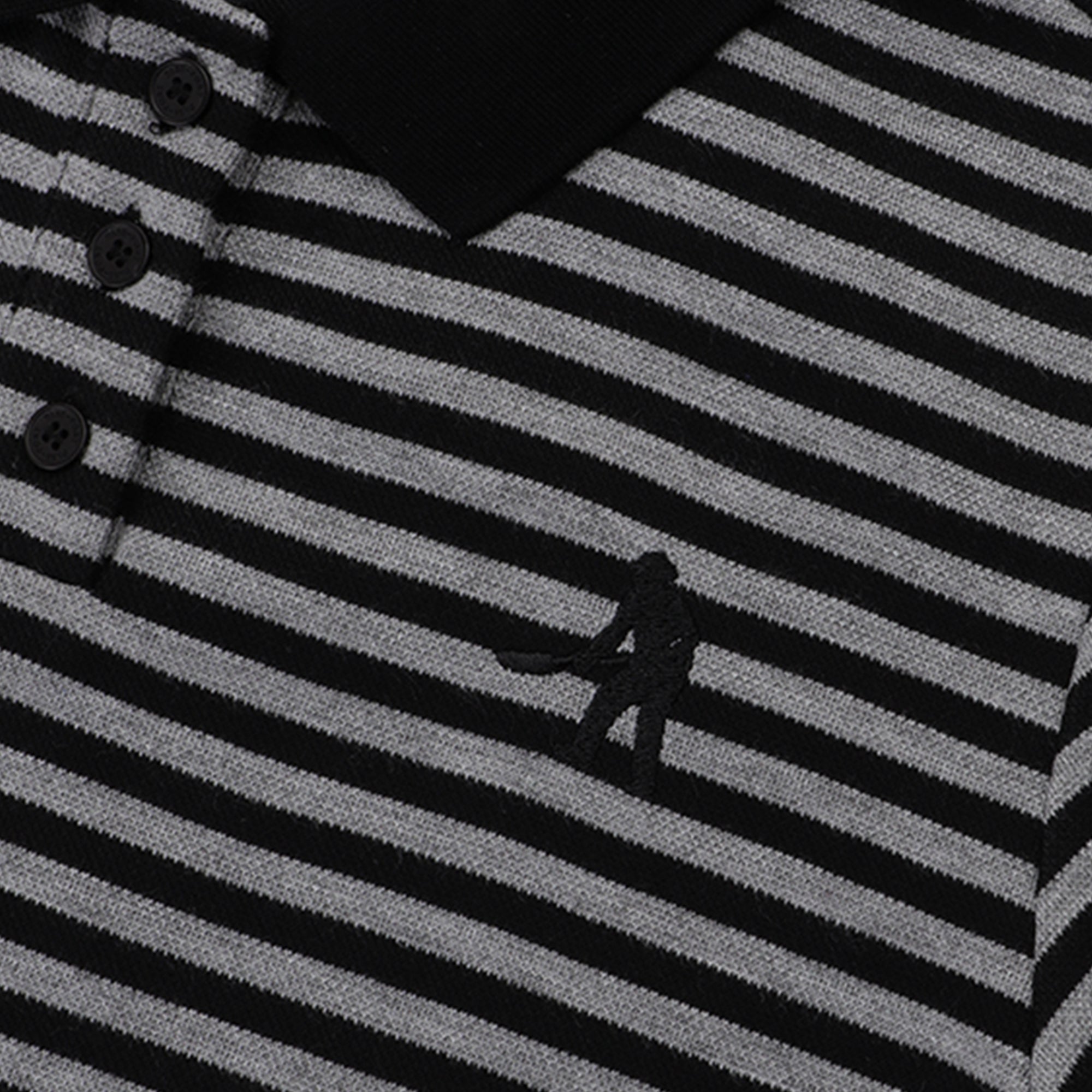 Pass~Port Striped Polo - Black
