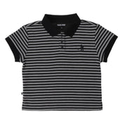 Pass~Port Striped Baby Polo - Black