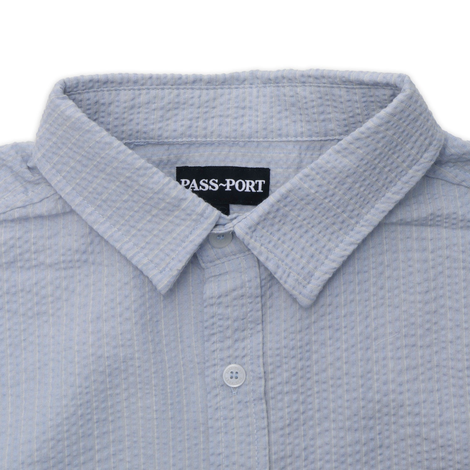 Pass~Port Gauntlets Workers Short Sleeve Shirt - Powder Blue