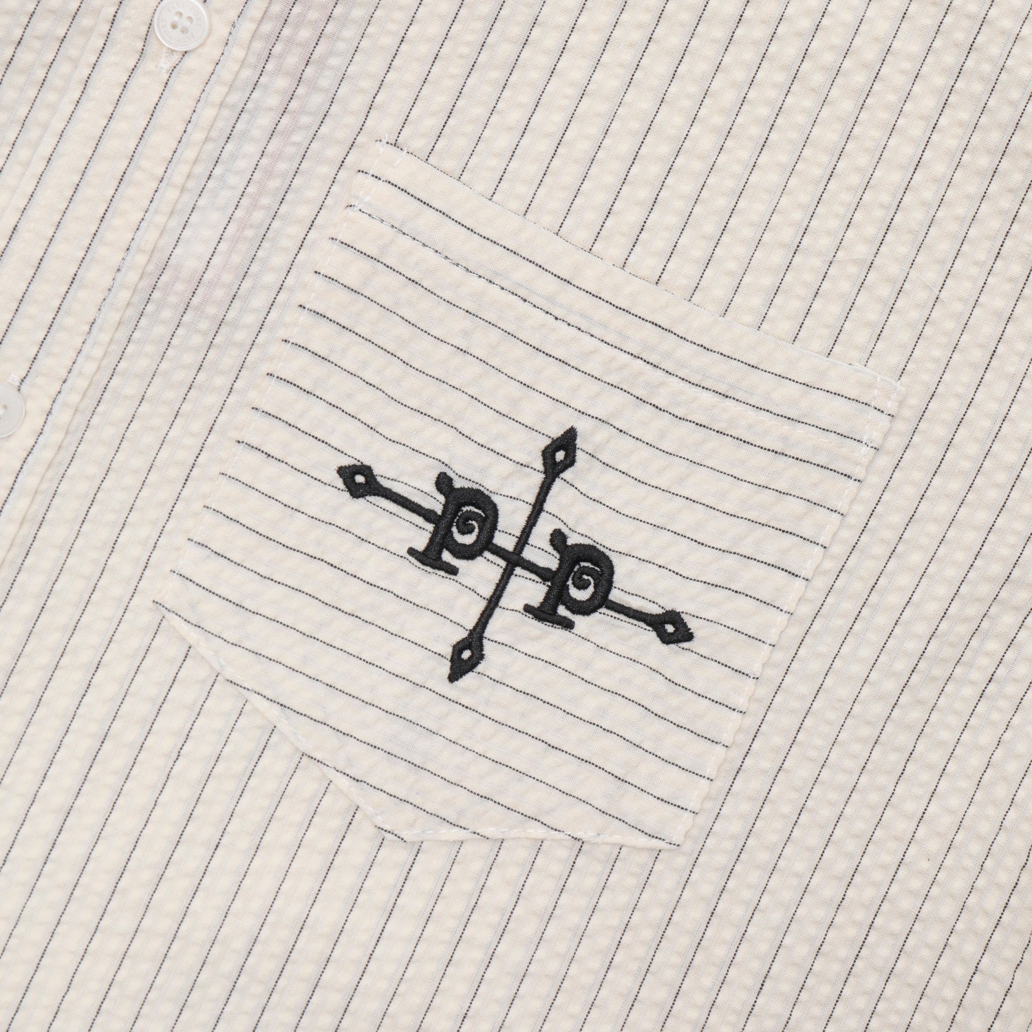 Pass~Port Gauntlets Workers Long Sleeve Shirt - Off White