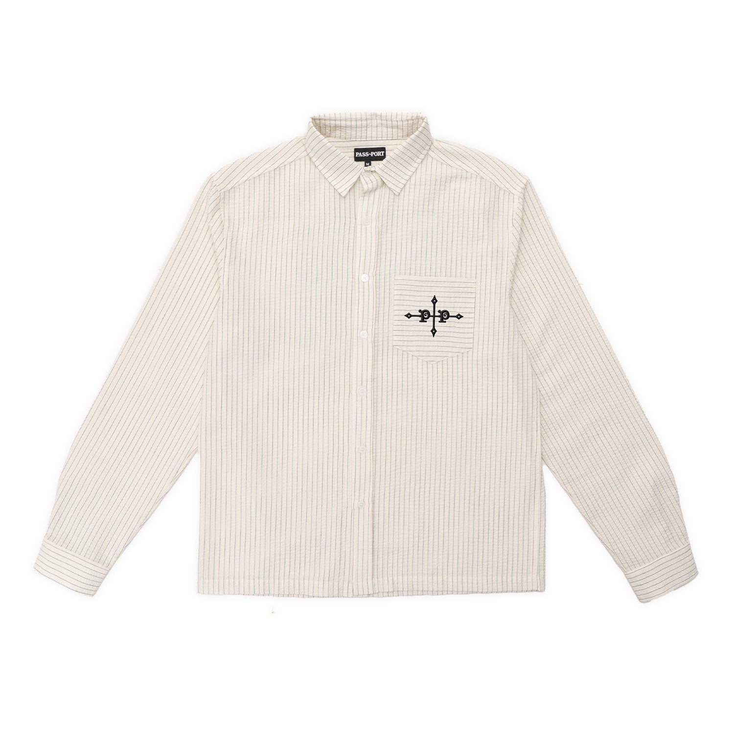 Pass~Port Gauntlets Workers Long Sleeve Shirt - Off White