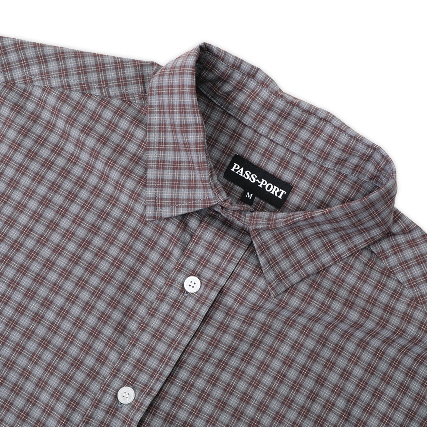 Pass~Port Workers Check Long Sleeve Shirt - Sangria
