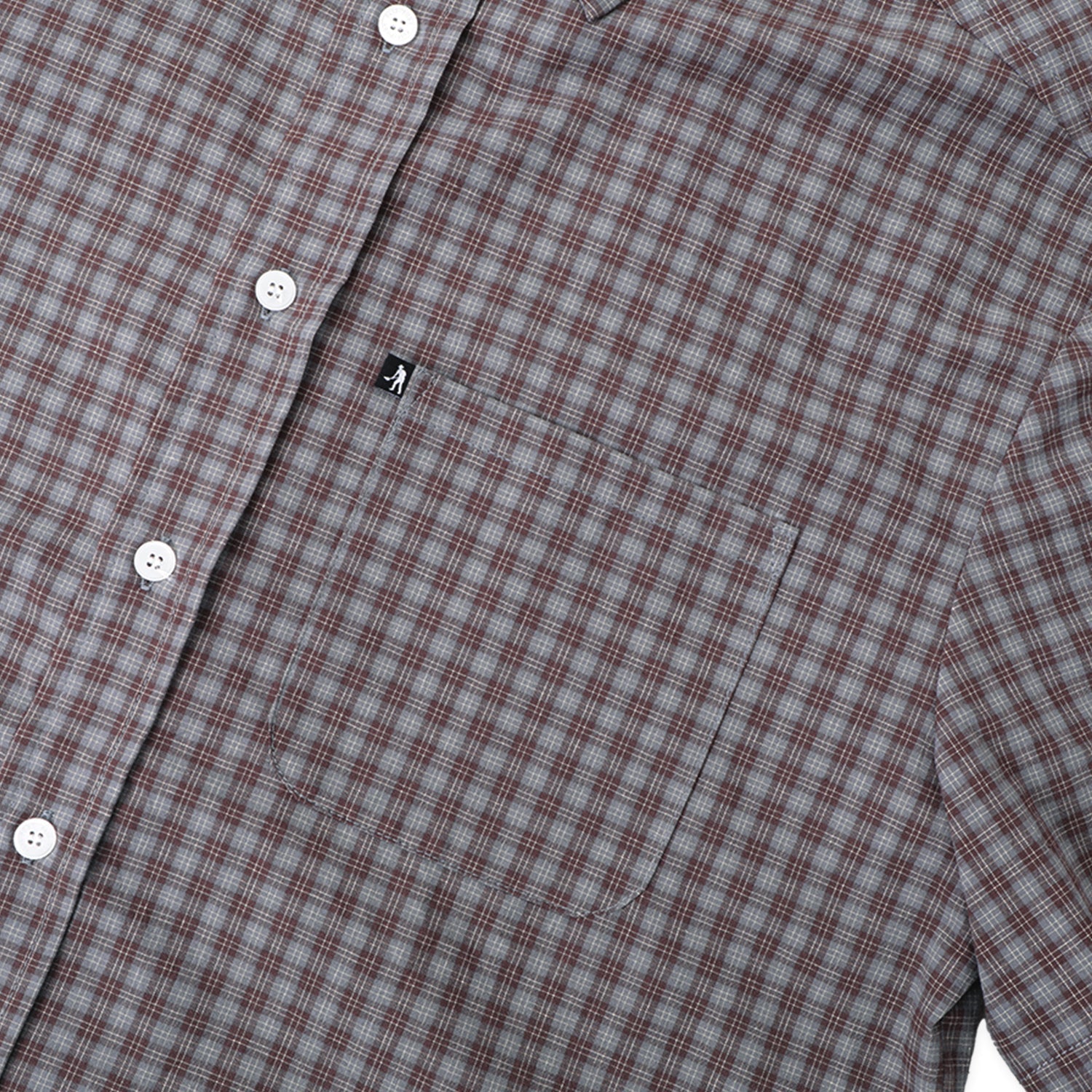 Pass~Port Workers Check Short Sleeve Shirt - Sangria