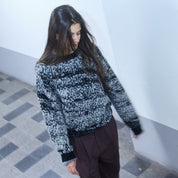 Pass~Port Cave~in Mohair Sweater - Black / Grey