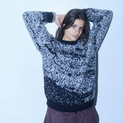 Pass~Port Cave~in Mohair Sweater - Black / Grey