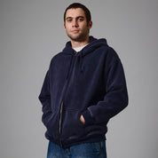 Pass~Port Solid Workers Zip Hood - Washed Navy