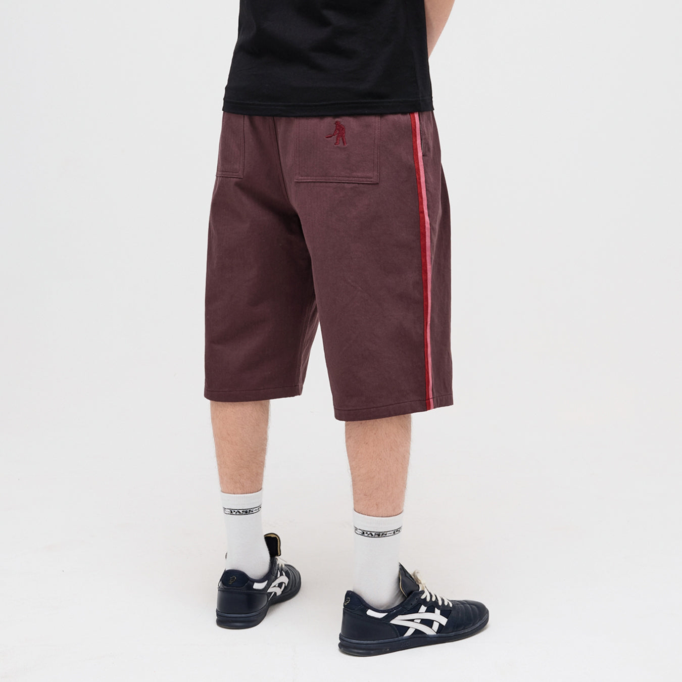Pass~Port Leagues Club Short - Side Stripe Plum