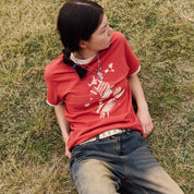 Pass~Port Cloncurry Ringer Tee - Brick