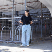 Pass~Port Workers Stripe Organic Cotton Jersey - Black / Grey