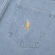 Pass~Port Workers Club Denim Jean Short - Washed Light Indigo