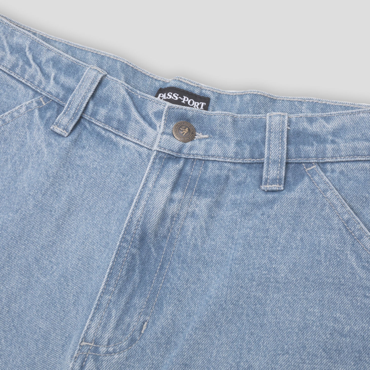 Pass~Port Workers Club Denim Jean Short - Washed Light Indigo