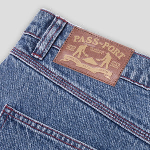 Pass~Port Workers Club Denim Short - Washed Dark Indigo