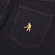 Pass~Port Workers Club Denim Jean - Washed Black / Brown Stitch R44
