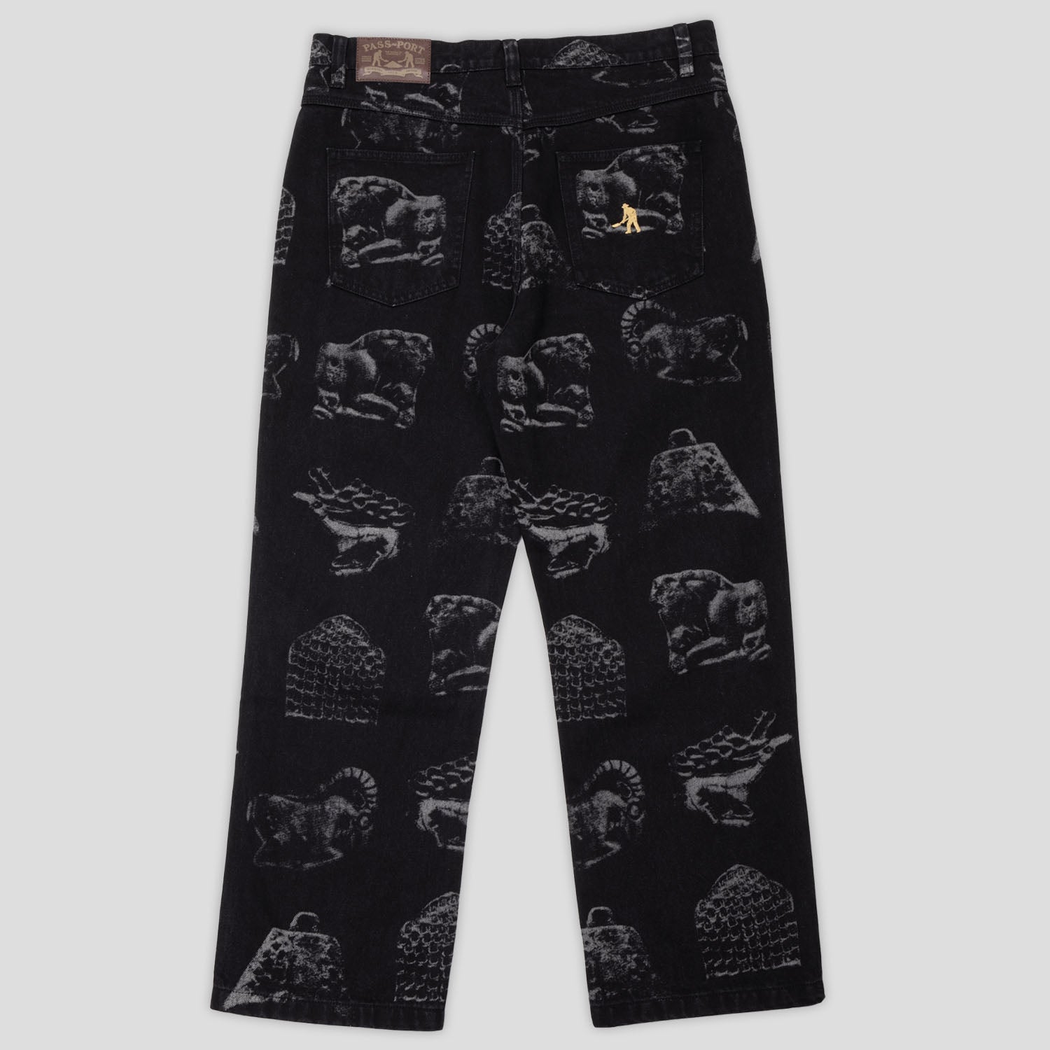 Shop Passport Denim Workers Club Jeans (laser etched black) online |  skatedeluxe