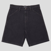 Pass~Port Workers Club Denim Jean Short - Washed Black / Brown Stitch R44