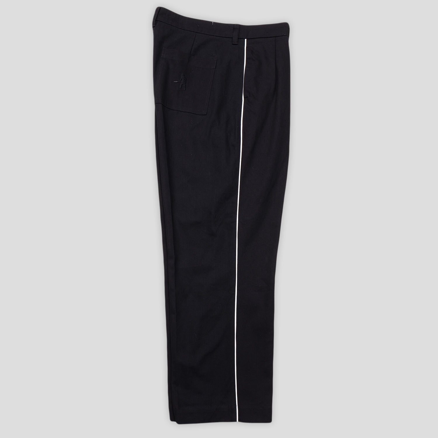 Pass~Port Herringbone Leagues Club Side Stripe Pant - Black / White Stripe