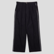 Pass~Port Herringbone Leagues Club Side Stripe Pant - Black / White Stripe