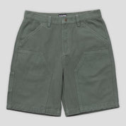 Pass~Port Double Knee Diggers Club Short - Washed Forest Green