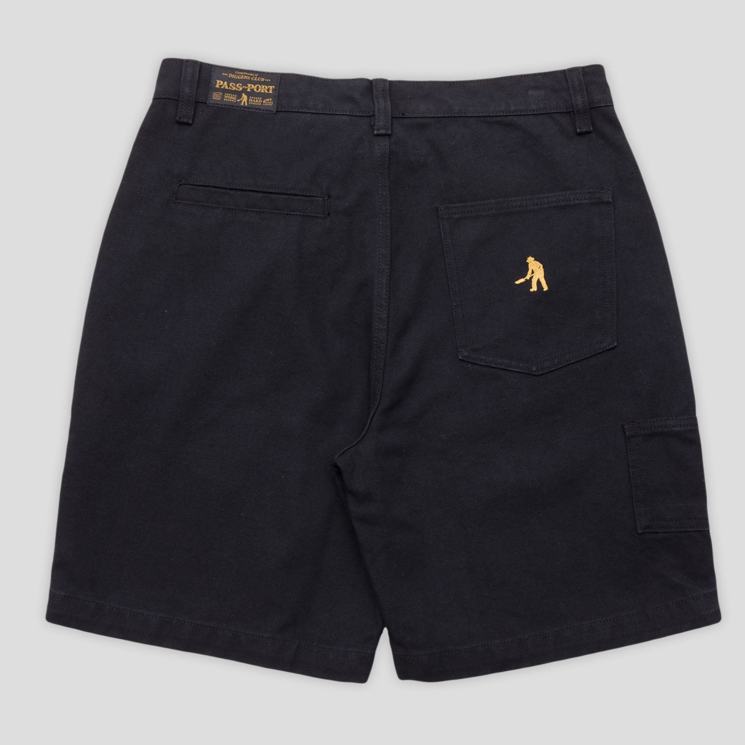 Pass~Port Double Knee Diggers Club Short - Washed Black