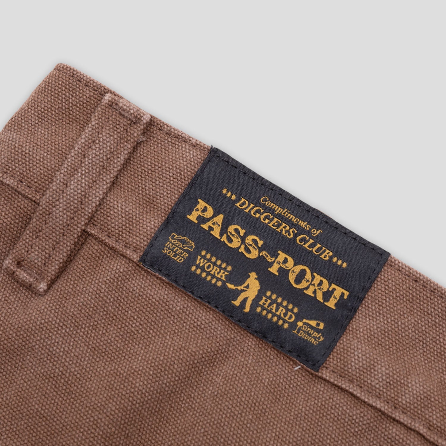 Pass~Port Double Knee Diggers Club Short - Washed Brown