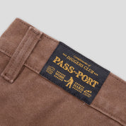 Pass~Port Double Knee Diggers Club Short - Washed Brown