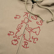 Pass~Port Cowpoke Organic Fleece Zip Hoodie - Khaki