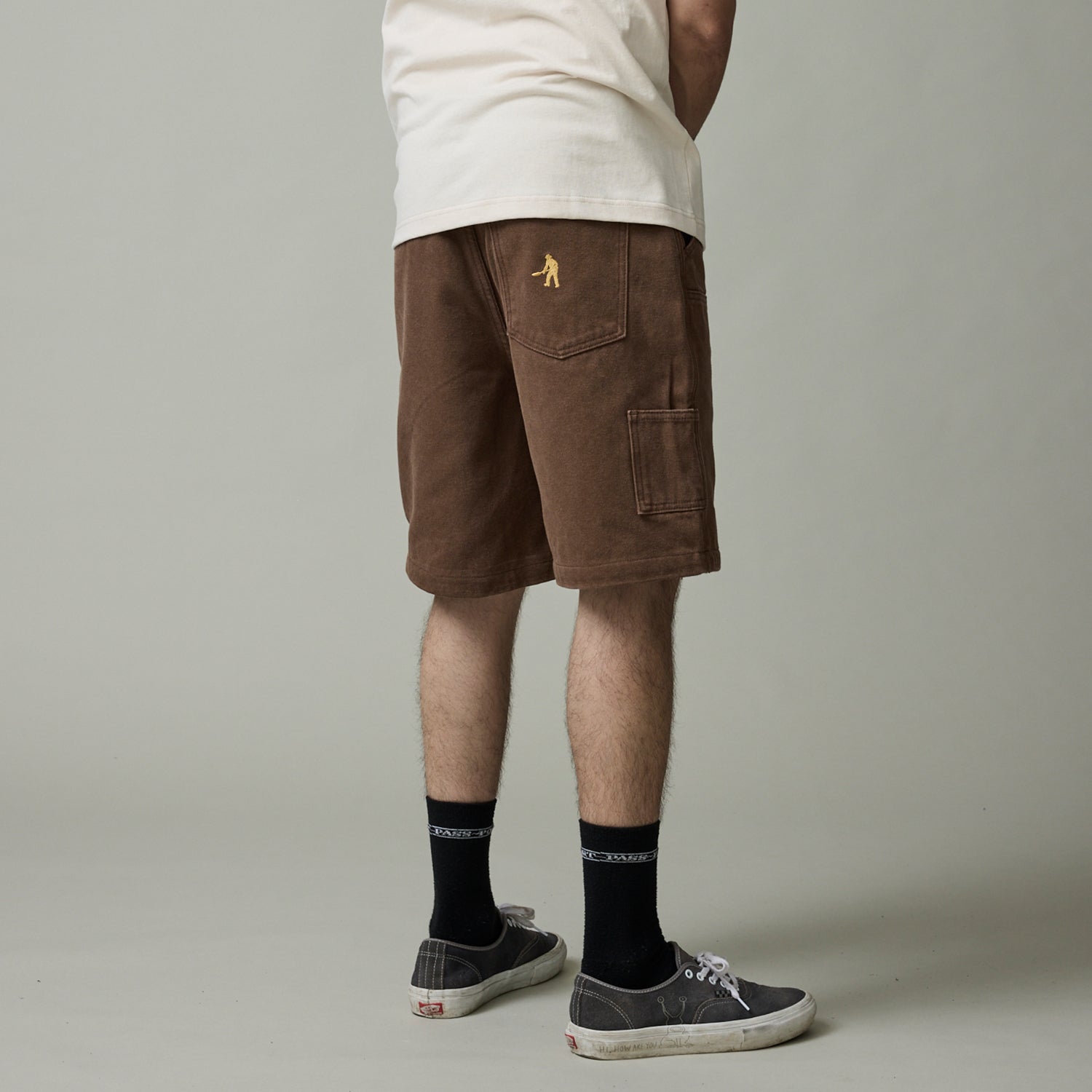 Pass~Port Double Knee Diggers Club Short - Washed Brown