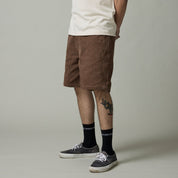 Pass~Port Double Knee Diggers Club Short - Washed Brown