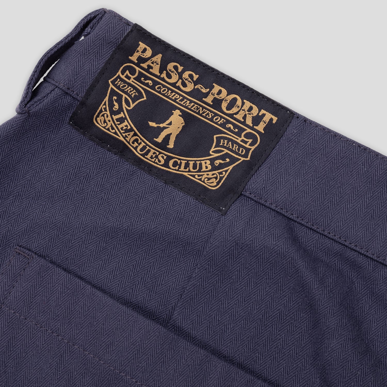 Pass~Port Herringbone Leagues Club Short - Navy