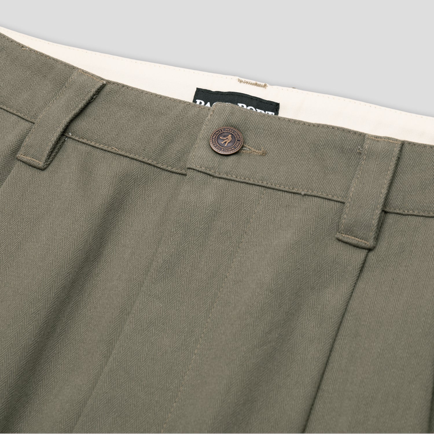 Pass~Port Herringbone Leagues Club Short - Olive