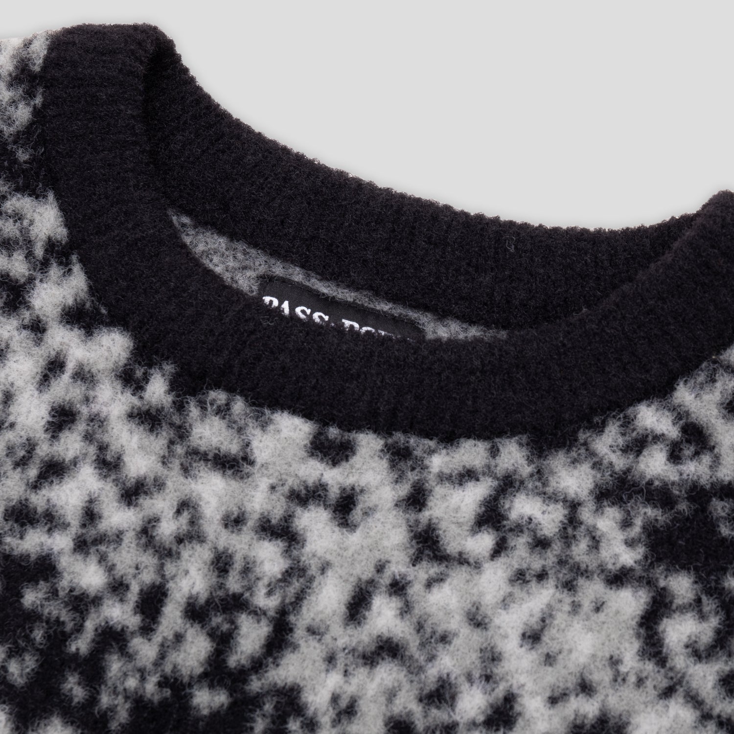 Pass~Port Cave~in Mohair Sweater - Black / Grey