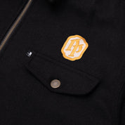 Pass~Port Emblematic Wool Zip Jacket - Black