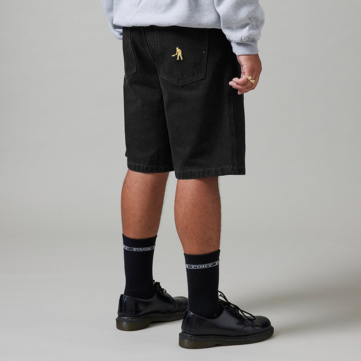 Pass~Port Blended Recycled Cotton Workers Club Jean Short - Washed Black