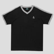 Pass~Port Workers Stripe Organic Cotton Jersey - Black / Grey