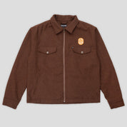 Pass~Port Emblematic Wool Zip Jacket - Brown