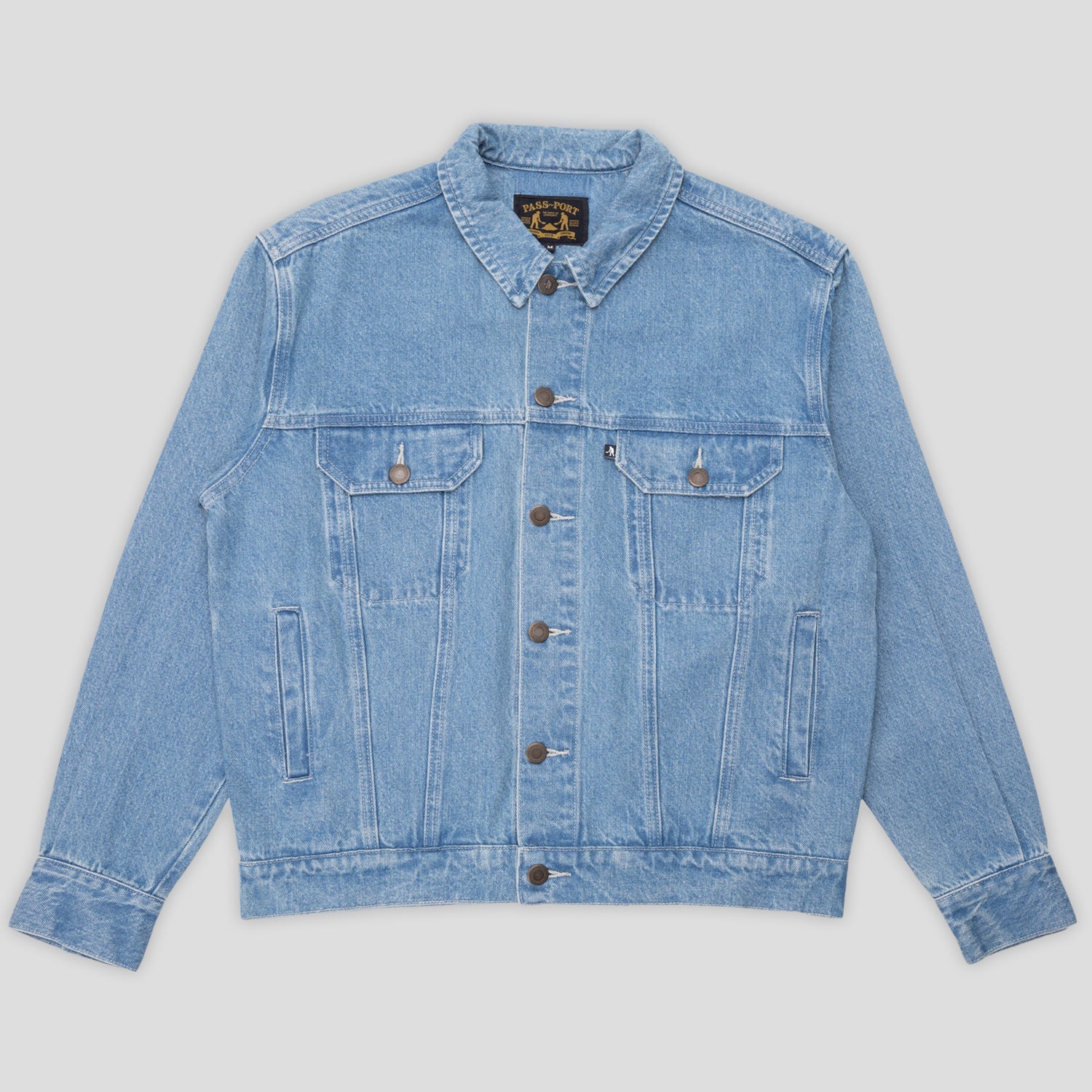 Pass~Port Workers Club Trucker Jacket - Washed Light Indigo