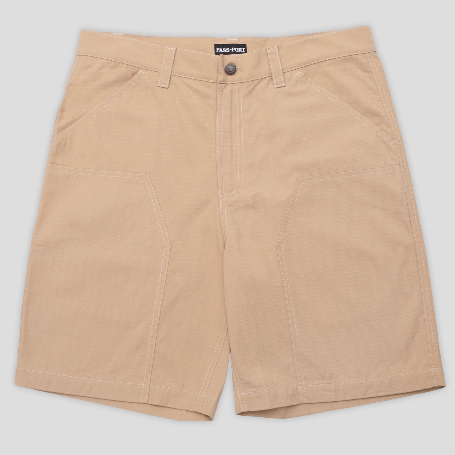 Pass~Port Ripstop Double Knee Diggers Club Short - Khaki