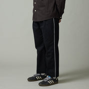 Pass~Port Herringbone Leagues Club Side Stripe Pant - Black / White Stripe