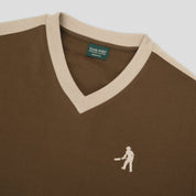 Pass~Port Workers Stripe Organic Cotton Jersey - Bark