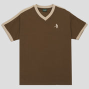 Pass~Port Workers Stripe Organic Cotton Jersey - Bark