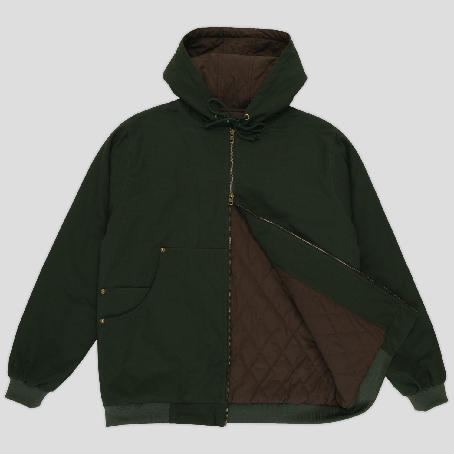 Pass~Port Diggers Club Ripstop Zip Hood - Dark Green