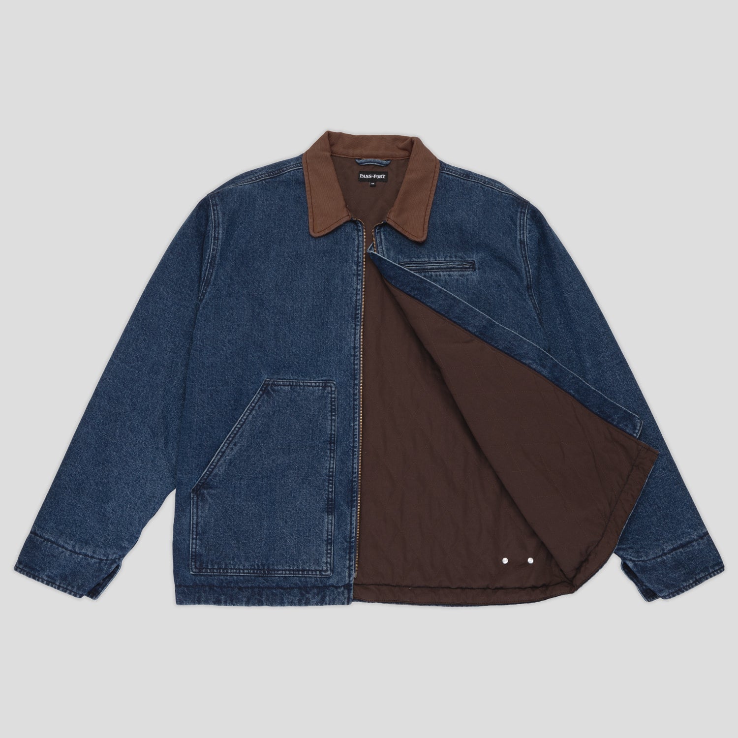 Pass~Port Recycled Denim Packers Jacket - Washed Dark Indigo